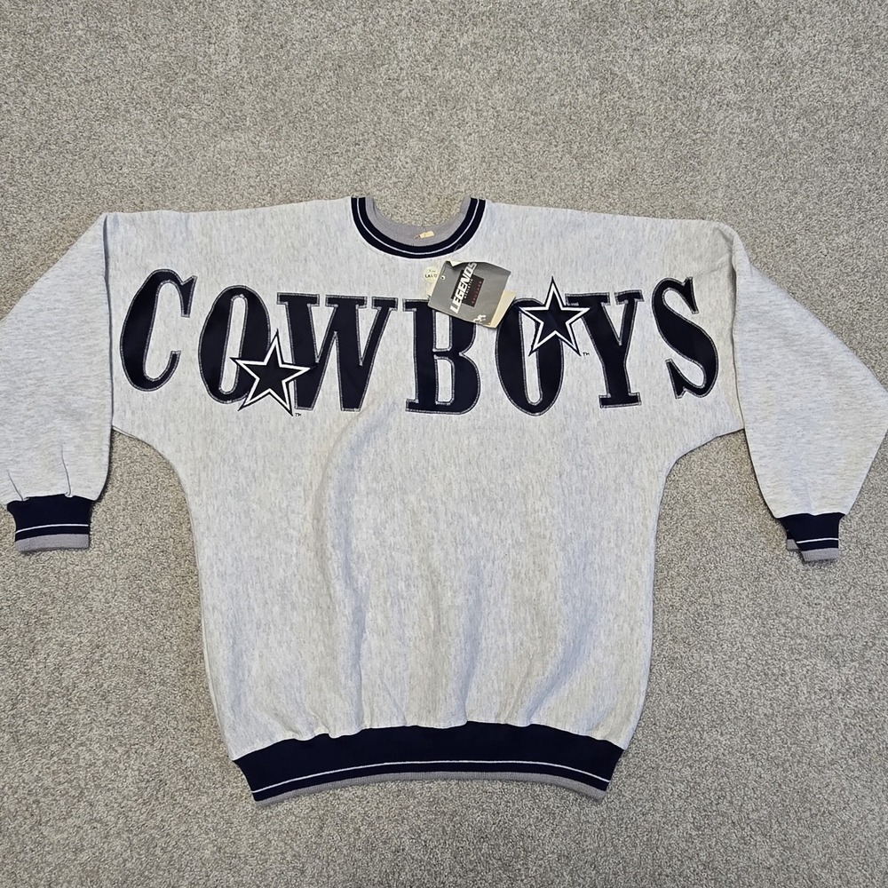 Vtg 90's Legends Athletic USA Dallas‎ Cowboys Youth XL/Mens S Deadstock